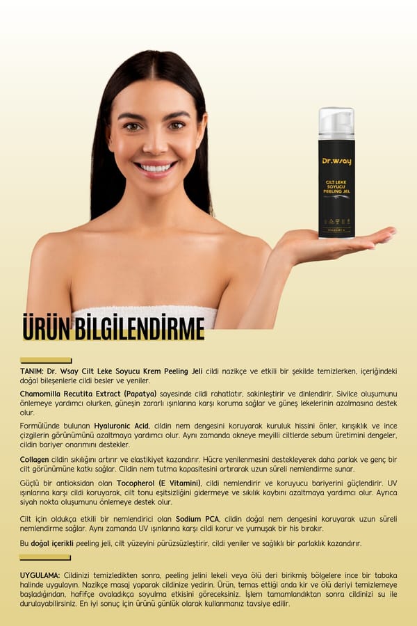 Dr. Wsay Yüz Vücut Peeling Jel Lazer Epilasyon Sonrası Ölü Deri Cilt Leke Soyucu Krem